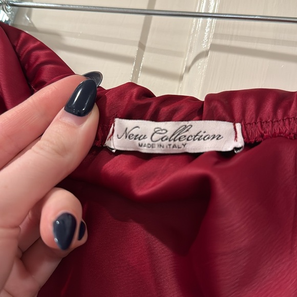 Made in Italy burgundy slip skirt - Picture 2 of 3